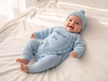 Embroidered Baby Romper Set: Personalized Newborn Cotton Bodysuit