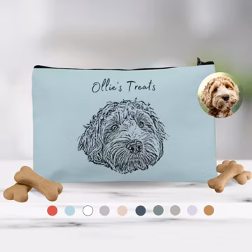 Custom Treats Bag Using Pet Photo Personalized Dog Treat Pouch Dog Training Treat Pouch Dog Treat Bag Dog Training Pouch Pet Goodie Bag