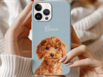 Personalized Pet Phone Case from Photo + Name – Custom Dog or Cat iPhone Case