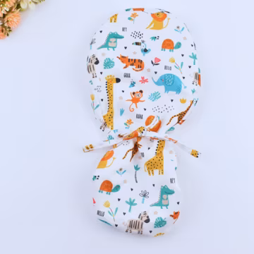 Wild Animal Ponytail Scrub Caps for Women, Surgical Scrub Hat for Long Hair, Satin Lining Option. Ponytail Scrub Cap, Nurse Hats