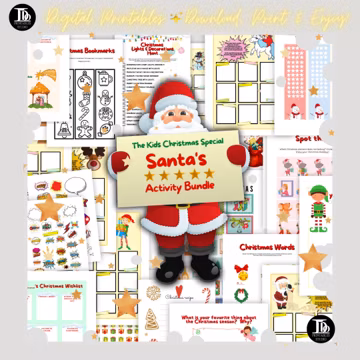 Santa's Activity Bundle | Printable Christmas Activity Bundle for Kids | Holiday Busy Book | Christmas Fun for Children | Digital Download!