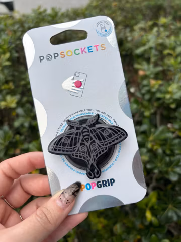 Moon Moth PopGrip | Magnetic Phone Grip, Goth Kawaii Accessory