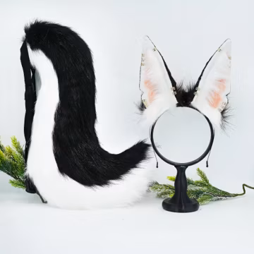 cat ears Anubis Wolf Ear, Anime Cosplay, Emulational Beast Ear, Cosplay Wolf Ear, Cosplay Ear, Wolf Ear Hair Band, Black Wolf Ear,Handmade