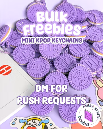 Mini Kpop Cookie Keychains, Bulk 3D Printed Fan-Made Concert Freebies