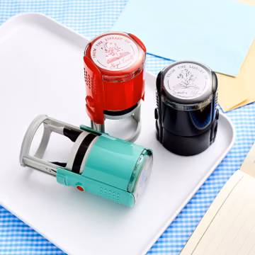Custom Library Stamp, Personalized Self Inking Book Embosser, From The Library Of Book Embosser, Book Stamp, Gift for Book Lovers,Library