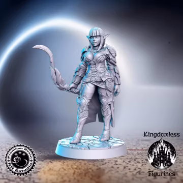 Female Elf Ranger Miniature | Resin RPG Mini, RN Estudio