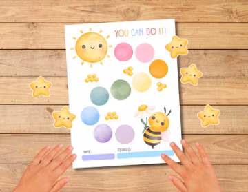 Printable Reward Chart for Kids, Toddler Goal Chart, Routine Chart, Daily Chore Chart, Toddler Sticker Chart, Digital Download, Reward Chart