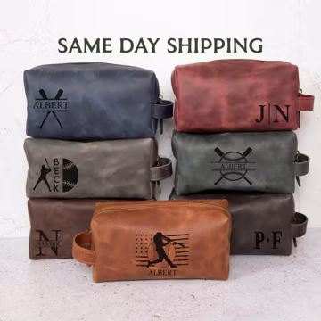 Baseball Gifts Men, Leather Toiletry Bag Mens, Baseball Gifts For Boys, Baseball Gifts Dad, Baseball Inspired Gifts, Dad Baseball Gifts