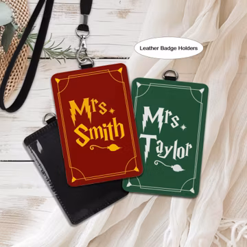 Teacher ID Badge Holder, Teacher Wizard Custom Name Personalized ID Holder, Teacher Gifts, Teacher Appreciation Gift, Back To School Gift