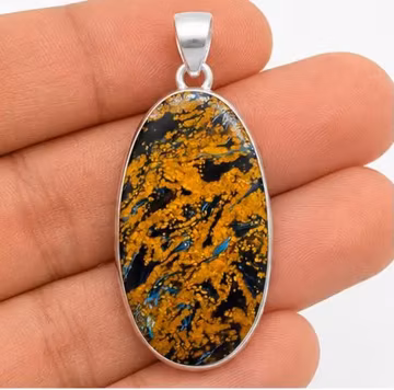Natural Pietersite Silver Pendant, 925 Sterling Silver Gemstone Jewelry, Handmade Gift for Her