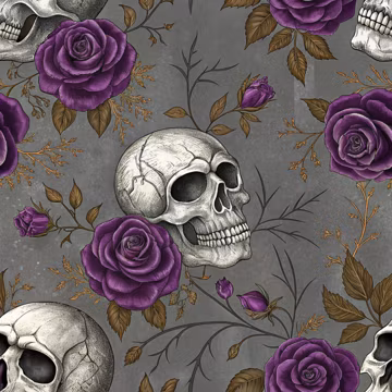 Purple skull & roses, PREORDER, gothic witchy headband, handmade hair accessory womens, soft stretch, stylish, comfortable, all day wear