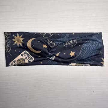 Pentacle & crows, PREORDER celestial twist headband, handmade hair accessory womens, soft stretch, stylish, comfortable, all day wear, nurse