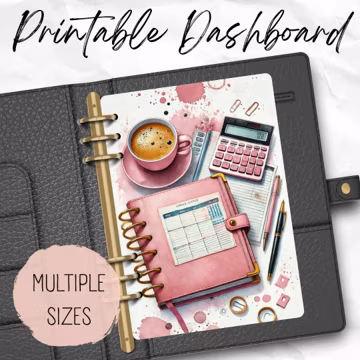 Printable Planner Dashboards, A6 Personal Planner Insert, Budget Binder Dashboard, Multiple Size, Cash Stuffing Dashboard