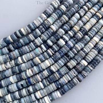 AAA Natural Australian Opal Smooth Flat Heishi Tyre Shape Beads, 5-8mm Australian Opal Tyre Beads Strand, Australian Opal Beads For Jewelry