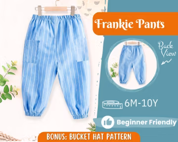 Pants Sewing Pattern for Kids, Elastic Waistband Pants Pattern, Kids Pattern, Baby Sewing Pattern, Beginner Pattern, Sewing Pattern Toddlers