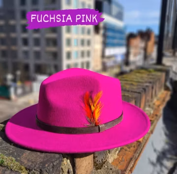 Customizable Wool Felt Fedora: Handmade Crushable Leather Band Hat