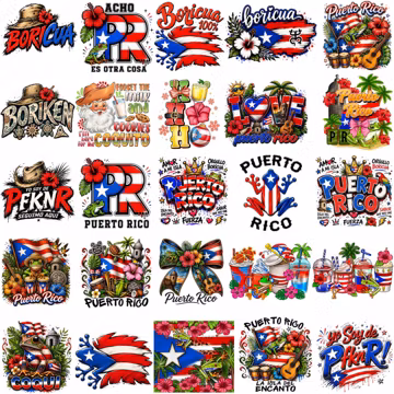 Puerto Rico Bundle PNG, Boricua Pride Frog Shirt Design (Digital Download)