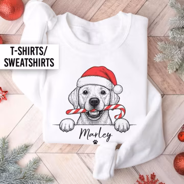 Labrador Christmas Sweatshirt / T Shirt. Labrador Personalised Christmas Jumper Sweater Tshirt. Dog Womens Ladies Girls Boys Kids Mens Top