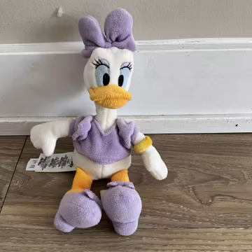 Daisy Duck Plush Stuffed Animal Doll 9" Lavender
