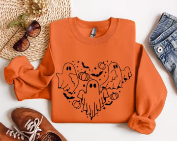 Ghost Halloween Sweatshirt, Cute Funny Ghost Sweatshirt, Halloween Gift, Halloween Costume, Fall Sweater, Spooky Season