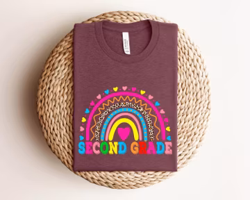 Hello Second Grade Shirt, Back To School Shirt, Hello Second Grade Rainbow Shirt, 2nd Grade Shirt, Second Grade Teacher Shirt, 2nd Grade Tee