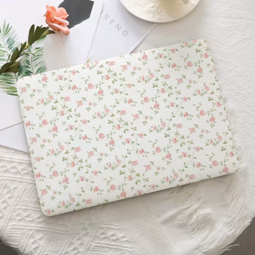 Pretty Pink Floral Simple Macbook Hard Protective Case Laptop Cover for 2026 Neo Air 15/13/11 Mac Pro 16/15/14/13 inch A3434 M5 M4 M3 M2 M1