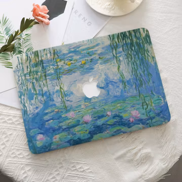 Monet Water Lily Oil Painting Macbook Protective Hard Case Laptop Cover for 2026 Neo 13 Air 15/13/11 Mac Pro 16/14 Inch A3434 M5 M4 M3 M2 M1