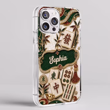 Personalized Master The Art Mahjong American Clear Phone Case, Gift For Her, Case for iPhone 17 16 15 14 13 12 11 Pro Max Plus