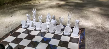 Handmade Game of Thrones Chess Set: 3D Art, Unique Pieces