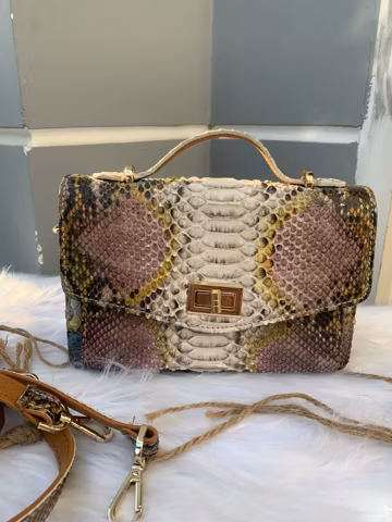 Python Skin Bag for girl,fashion girl,handbag,Lady Bags, Women Purse, leather handbag girl, Luxury Designer Leather handbag For Women