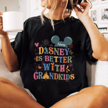 Disneyland Is Better With Grandkids Shirt, Disneyland Grandparent Shirt, Custom Grandkids Name Shirt, Disneyworld Magical Family Vacation