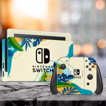 Floral Nintendo Switch OLED Skin Green Nintendo Lite Decal Vinyl Skin Wrap Sticker Switch Lite Plants Skin Nintendo Switch Accessories
