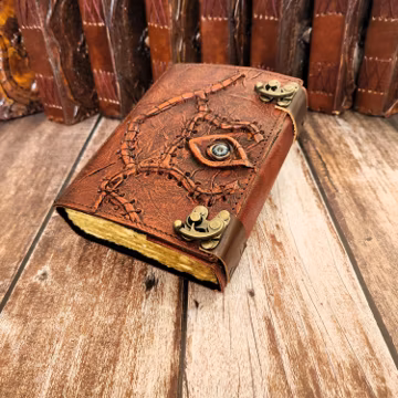 Embossed Leather Journal, Hocus Pocus Book, Dream Journal