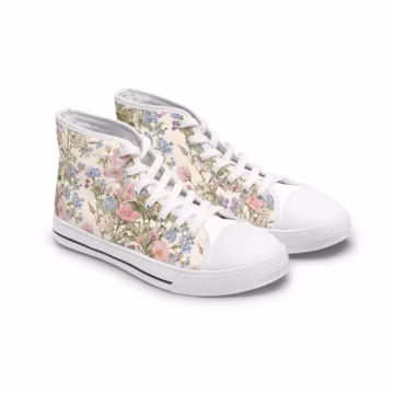 Floral Pattern Women's Sneakers - Perfect for Casual Outings, Spring Fashion, Floral Lovers, Gift for Her, Everyday Comfort