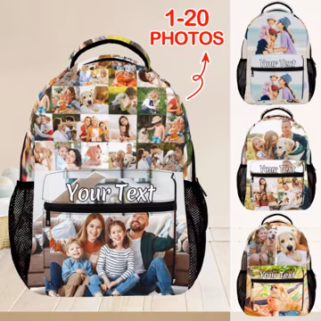 Personalized Photo Backpack: Custom Travel Bookbag for Kids
