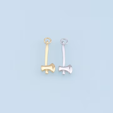 Gold Axe Charms,18K Gold Filled Axe Pendant,Axe Charm Bracelet Necklace for DIY Jewelry Making Supply