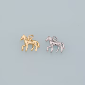 Gold Horse Charms,18K Gold Filled Horse Pendant,Animal Charm Bracelet Necklace for DIY Jewelry Making Supply