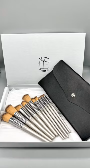 Personalised Makeup Brushes with your choice of carry case