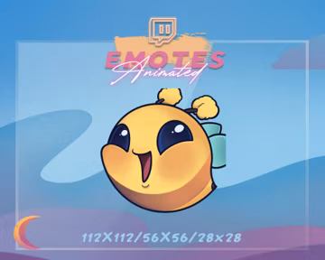 Animated BEE Emote - MOBA #1 | Funny Emote, Cute Bee Emote for Twitch, Discord, Mixer and more