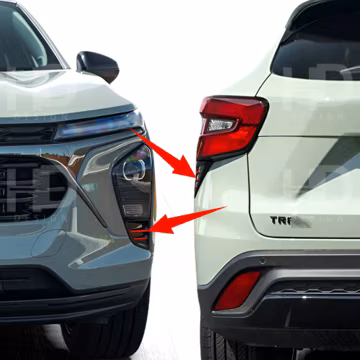 HDUSA Fits 2024 2025 2026 Chevy Trax Pin Stripe Kit Front and Rear Headlight Tail Light More Colors Rear Indent Letters Off Road Grill