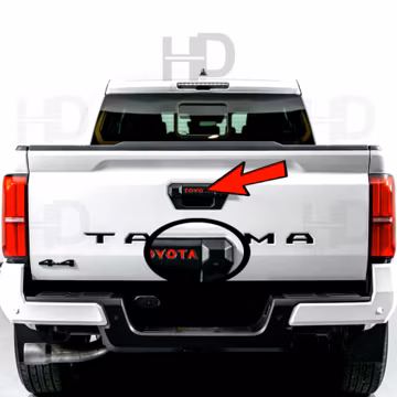 HDUSA For Tacoma 2024 2025 2026 Rear Tailgate Handle Tailgate Decals Indentations Flat Vinyl Decals Inlay For Toyota Tacoma 4th Gen
