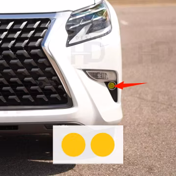 HDUSA Fits Lexus GX460 2020-2023 Fog Light Front Precut Yellow Vinyl Tint Decals Transparent Dark out Overlay 2021 2022 2023