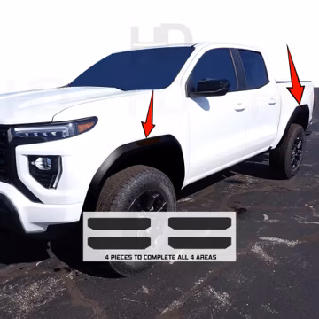 HDUSA Fits 2023-2026 GMC Canyon Front and Rear Side Markers Reflectors Bumper Precut Dark Tint Decal Vinyl Overlay Elevation AT4 Denali 2024