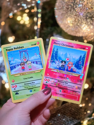 Christmas Pokemon Card, Custom Pokemon Card, Boyfriend Gift, Girlfriend Gift, Custom Pokemon Present, Christmas Present Gift