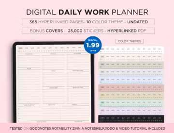 Digital Daily Planner | Goodnotes Notability Compatible (Digital Download)