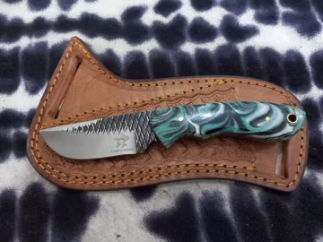 Handmade Farrier Rasp Steel Cowboy Knife with Resin Handle
