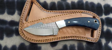 Handmade Farrier Rasp Steel Cowboy Knife with Leather Sheath