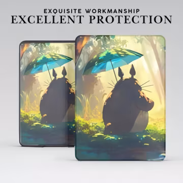 Anime Fanart Kindle Case w Hand Grip for 7"/6.8" Kindle Paperwhite 12 11, Kindle Colorsoft Signature Edition, Kindle 11 10 8 Cover