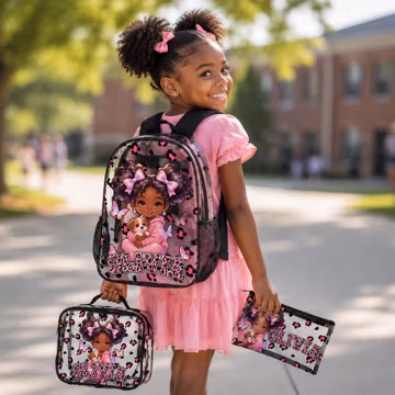 Personalized Clear Backpack , Custom Name Backpack Set,Monogrammed PVC Bag,Gift for kids