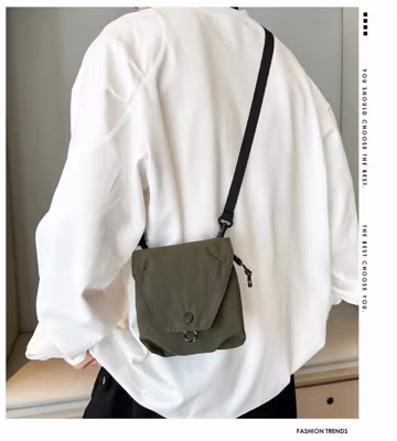 Lightweight Small Canvas Crossbody Phone Bag, Minimalist Travel Shoulder Purse